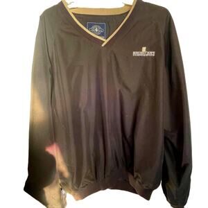 Charles River Apparel Men's XL Black Pullover Jacket top Brush Art